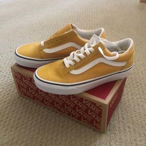 Vans Old Skool Yellow & White Canvas Sneakers